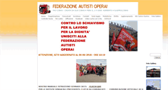 Desktop Screenshot of federazioneautistioperai.org